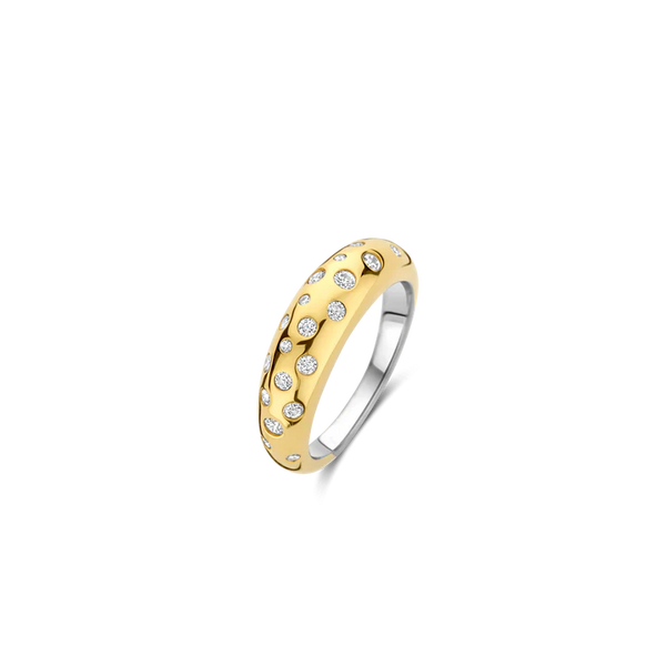 TI SENTO 12363ZY GOLD RING W/ CZ