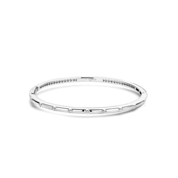 TI SENTO 28155B SILVER HALF ROPE BANGLE