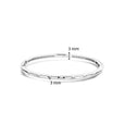 TI SENTO 28155B SILVER HALF ROPE BANGLE