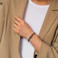 TI SENTO 28155B SILVER HALF ROPE BANGLE