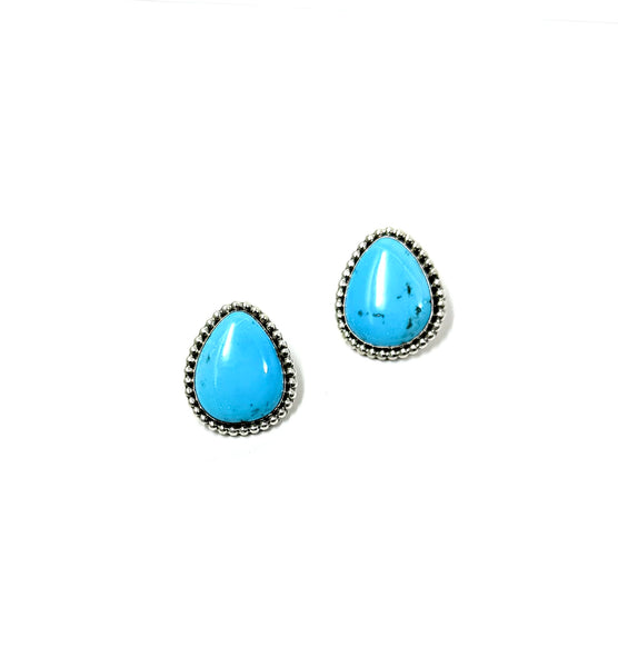 SW BLUE TURQUOISE POST EARRINGS