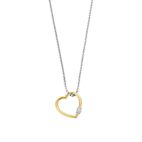 TI SENTO 34022SY GOLD/SILVER HEART NECKLACE