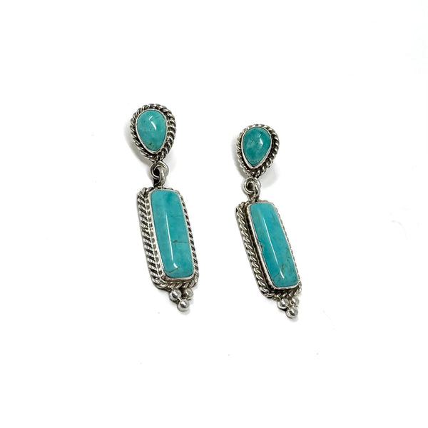 SW TURQUOISE DANGLE EARRINGS