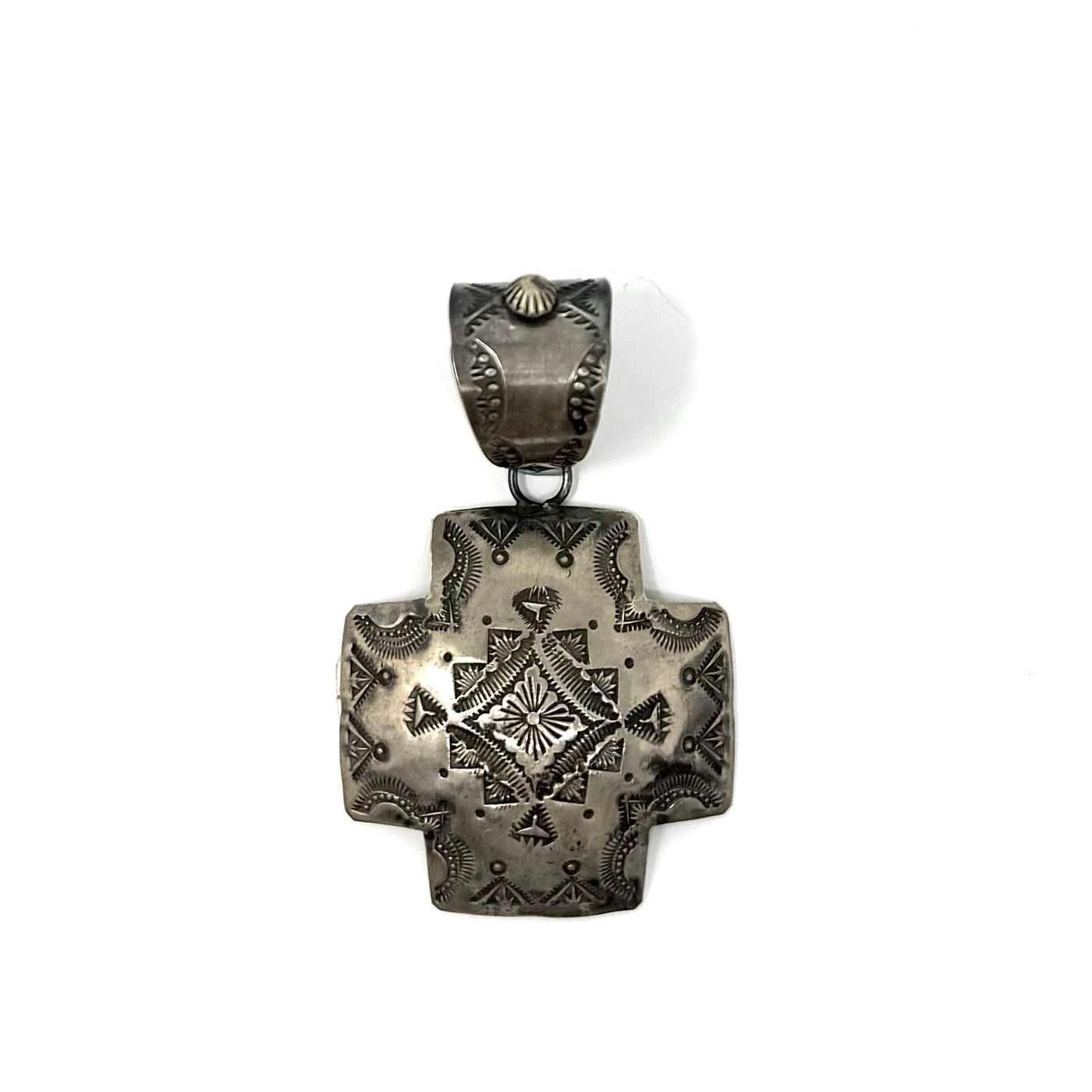 CB NAVAJO VJ PLATERO CROSS PENDANT