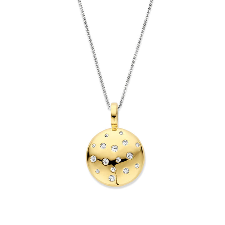 TI SENTO 6844ZY GOLD/SILVER NECKLACE W/ CZ