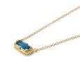 AT 804AG-LB GOLD BAR LONDON BLUE TOPAZ NECKLACE