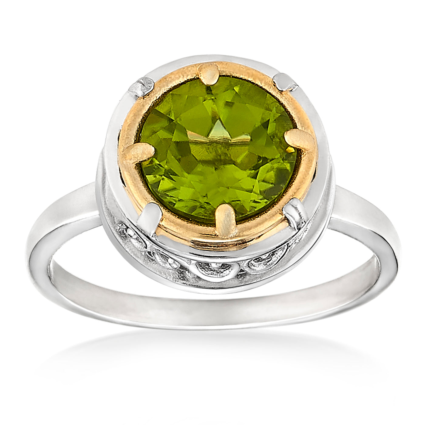 AT 808RT7-PD GOLD ROUND PERIDOT RING