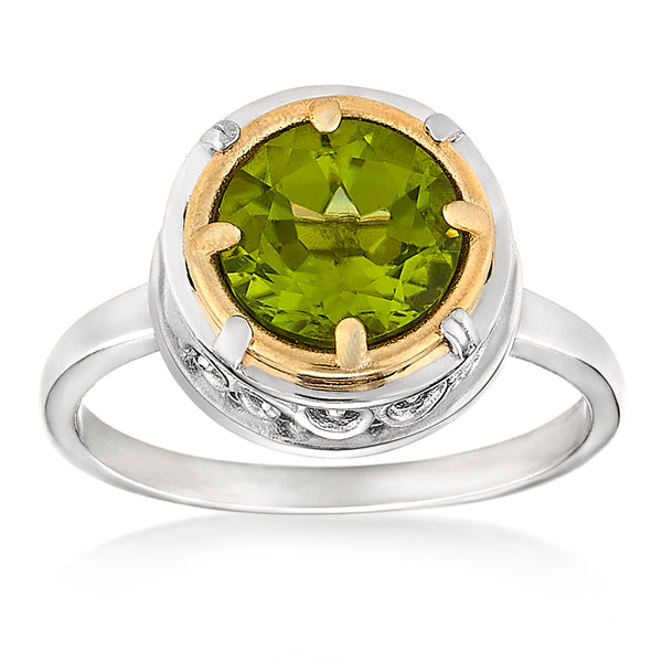 AT 808RT7-PD GOLD ROUND PERIDOT RING