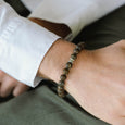 SB SBB-011 MATT BRONZITE STONES BRACELET