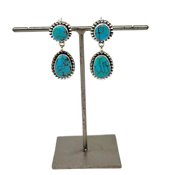 SW TURQUOISE DANGLE EARRINGS