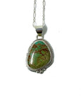 SN GREEN TURQUOISE ROPE RIM NECKLACE