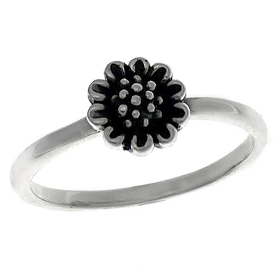 MM M8-815 PLAIN OXI FLWR RING