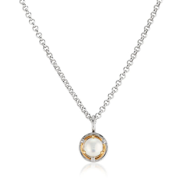 AT 8022AT-P 18K MINI PEARL NECKLACE