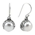 ID E793PL PEARL FILIGREE EARRINGS