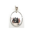 ID P124 HAMMERED OVAL PENDANT