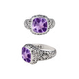 JD R51482 AMETHYST SQUARE RING