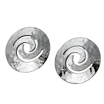 MM M1-2516 LG HAM SPIRAL POST EARRINGS