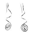 MM M1-73 5 THIN TWISTED SWIRL EARRINGS