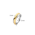 TI SENTO 12281SY/54 TWO TONE CROSS OVER RING