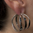 MM M1-2329 WIDE TRIPLE OPEN HOOP EARRINGS