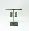 FT GREEN TURQUOISE RECTANGULAR DANGLE