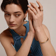 TI SENTO 23031ZI DOTTED CZ HOOK BANGLE BRACELET