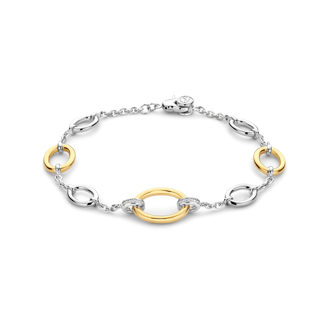 TI 23073ZY 2TONE OVAL LINK BRACELET