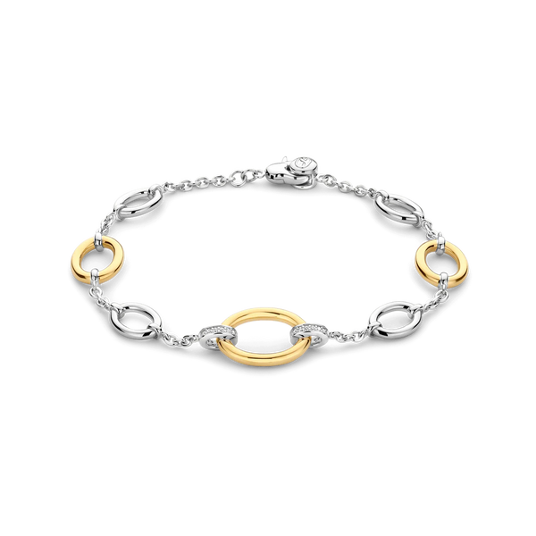 TI 23073ZY 2TONE OVAL LINK BRACELET