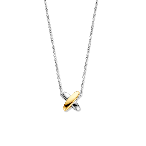 TI 34003SY 2TONE X NECKLACE