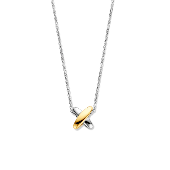 TI 34003SY 2TONE X NECKLACE