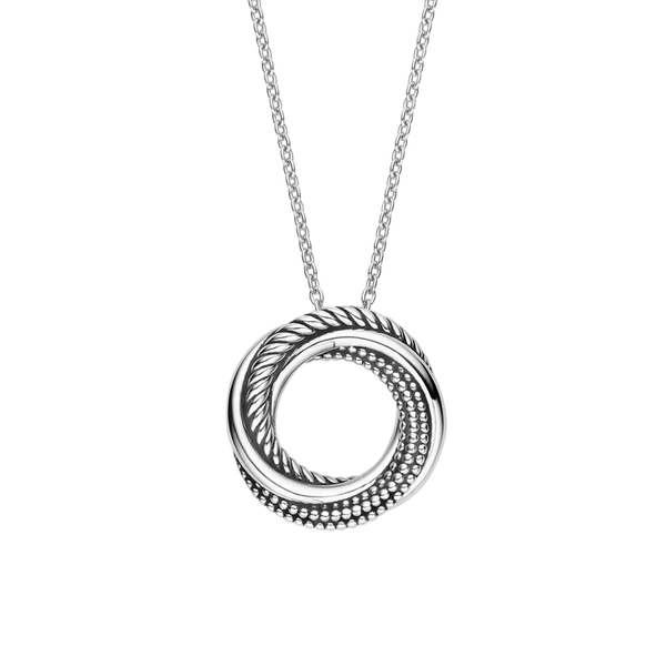 TI SENTO 34054ZI ROPED CIRCLE NECKLACE