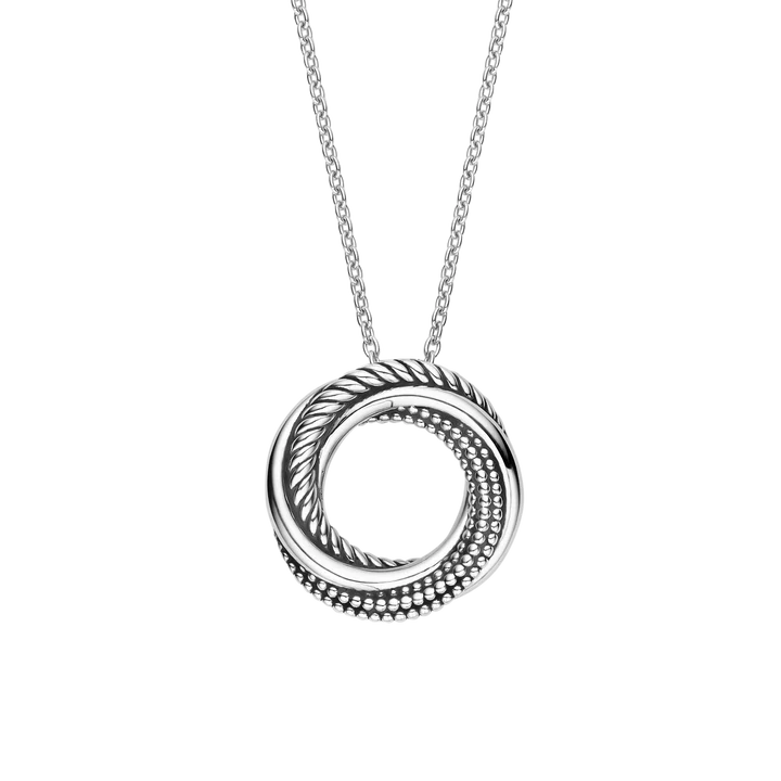 TI SENTO 34054ZI ROPED CIRCLE NECKLACE