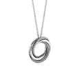 TI SENTO 34054ZI ROPED CIRCLE NECKLACE