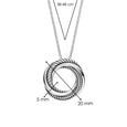 TI SENTO 34054ZI ROPED CIRCLE NECKLACE
