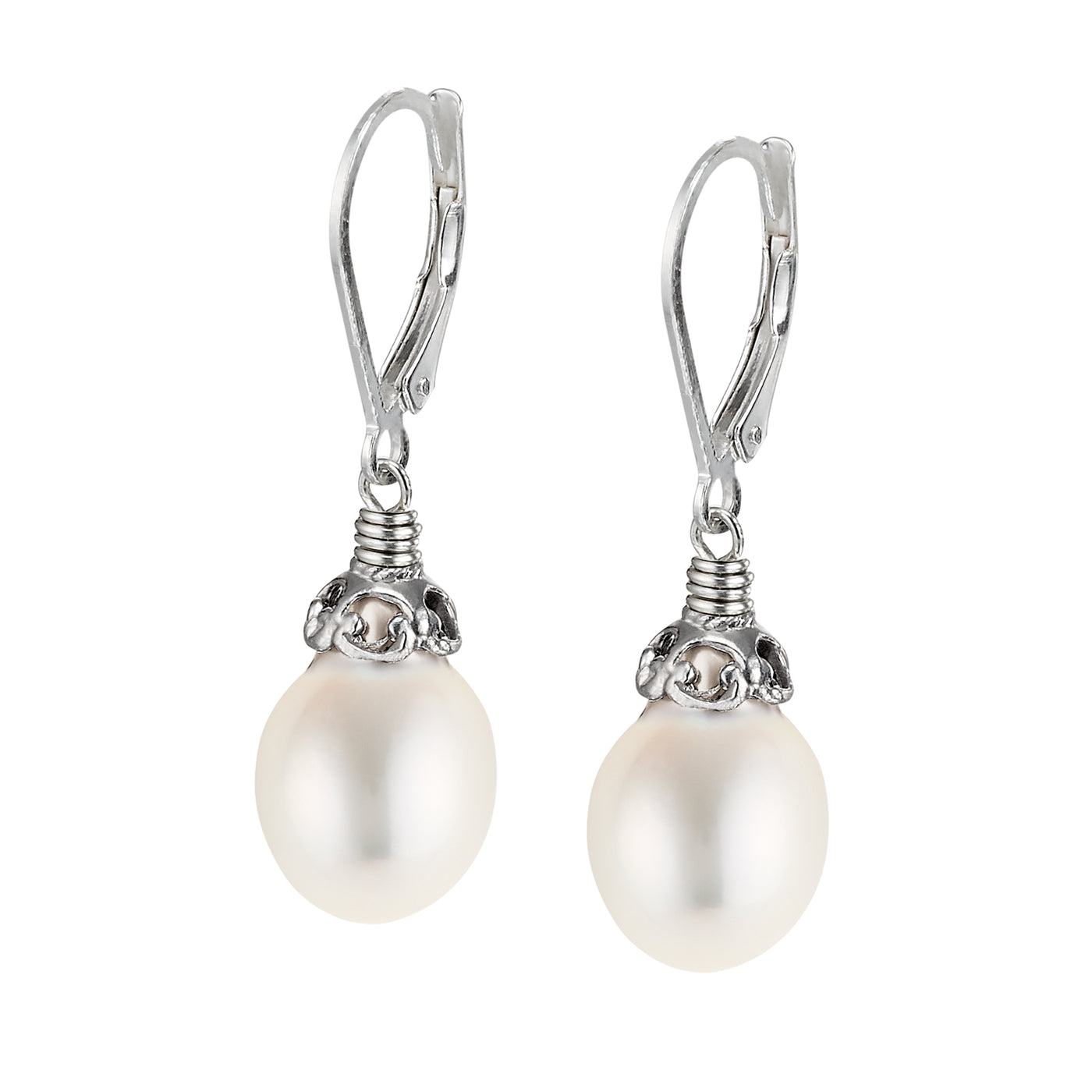 AT 428C-P14/R PEARL TEAR  DROP EARRINGS