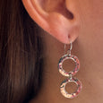 MM M1-296 DOUBLE HAMMERED OPEN CIRCLE DANGLES