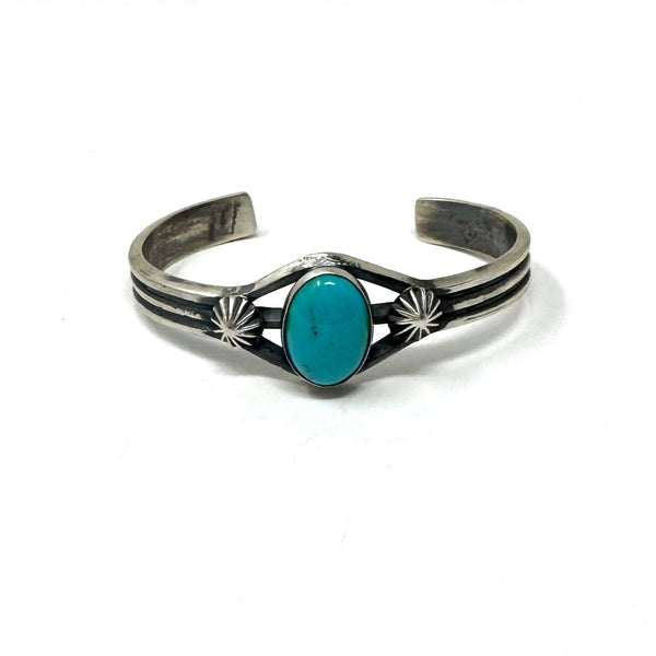 CB CHIMNEY BUTTE OVAL TURQUOISE LINE CUFF