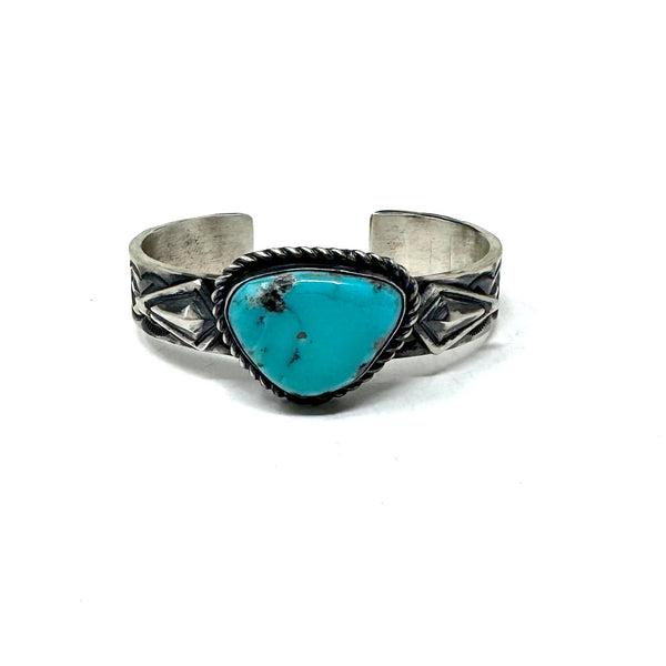 CB JUAN G TURQUOISE ROPE ARROW CUFF