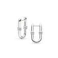 KH 61091RP MARINA ROPE BAR LINK HINGED HOOP EARRINGS