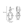 TI SENTO 7916SI DOUBLE BEAD HUGGIE EARRINGS