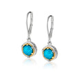 AT 802CT-CHR CHRYSACOLLA TWO TONE EARRINGS