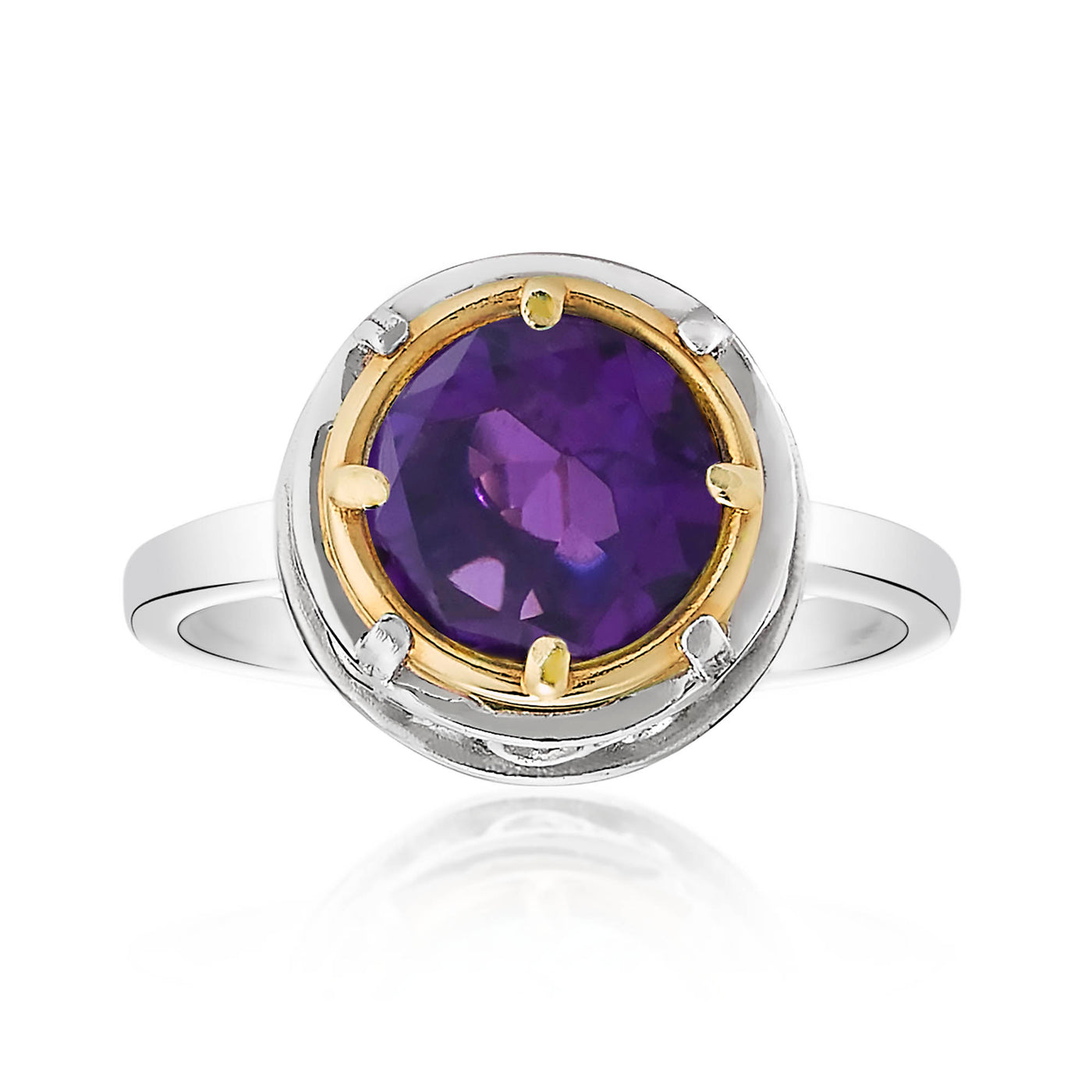 AT 808RT-A AMETHYST TWO TONE CIRCLE RING