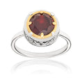 AT 808RT-G GARNET GOLD RIM RING