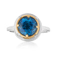 AT 808RT-LB LONDON BLUE TOPAZ TWO TONE RING