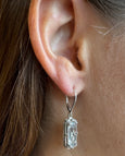 AT 804C-RC ROCK CRYSTAL RECTANGLE EARRINGS