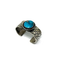 CB #14 CHIMNEY BUTTE PERSIAN TURQUOISE ETCHING CIRCLE CUFF