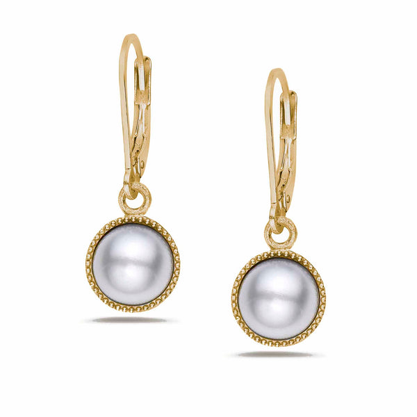 AT 902CG-P 18K VERMEIL PEARL EARRINGS