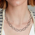 KH 91099RP MARINA ROPE LINK DUO GRANDE CHAIN LINK NECKLACE