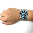 CB TURQUOISE TEAR DROPS CHIMNEY BUTTE WIDE CUFF