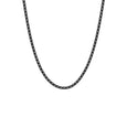 SB N-BOX02 BOXED STAINLESS STEEL BLACK 20-24" NECKLACE